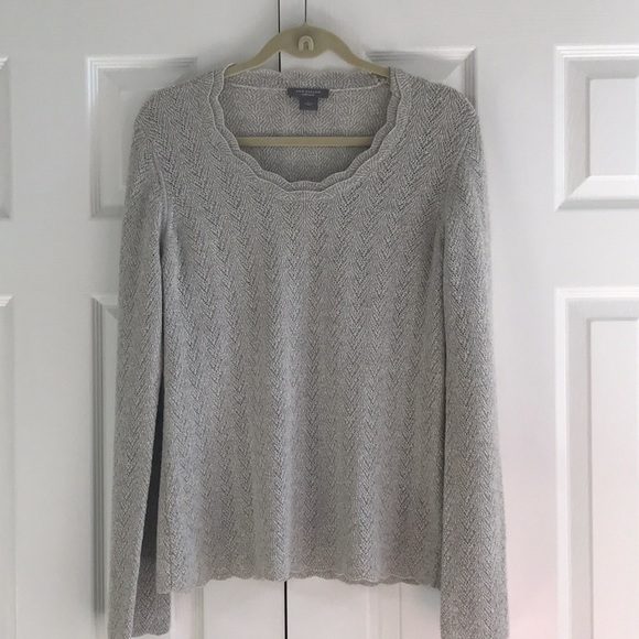 Ann Taylor silver cashmere sweater